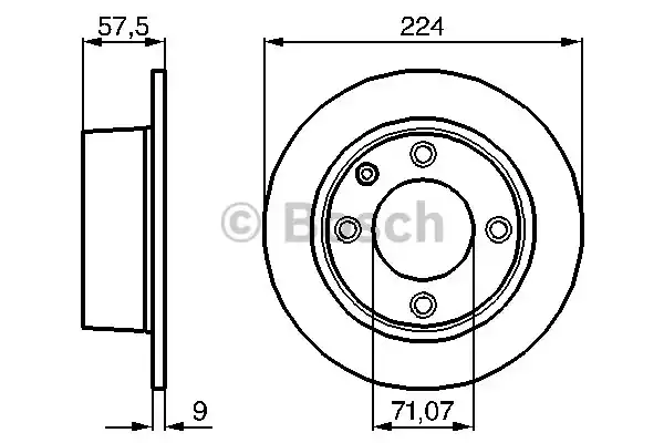 Тормозной диск BOSCH 0986478604