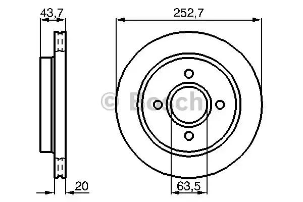 Тормозной диск BOSCH 0986478605