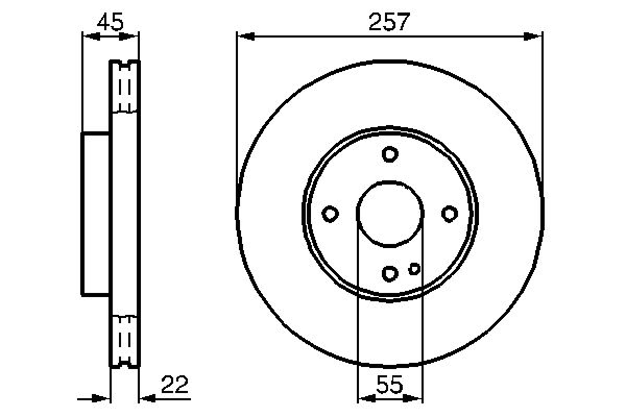 Диск тормозной BOSCH 0986478638