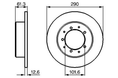 Диск тормозной land rover defender 90 - defender station wagon 90 - defender пикап BOSCH 0986478656