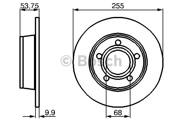 Тормозной диск BOSCH 0986478704