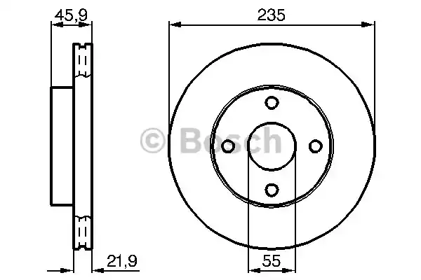 Тормозной диск BOSCH 0986478787