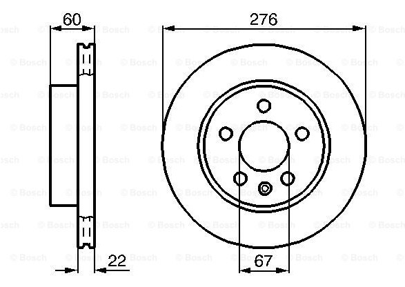 Тормозной диск BOSCH 0986478861
