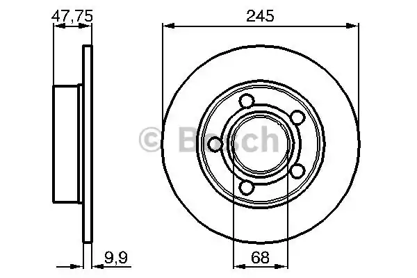 Тормозной диск BOSCH 0986478888