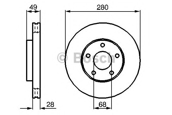 Тормозной диск BOSCH 0986479030