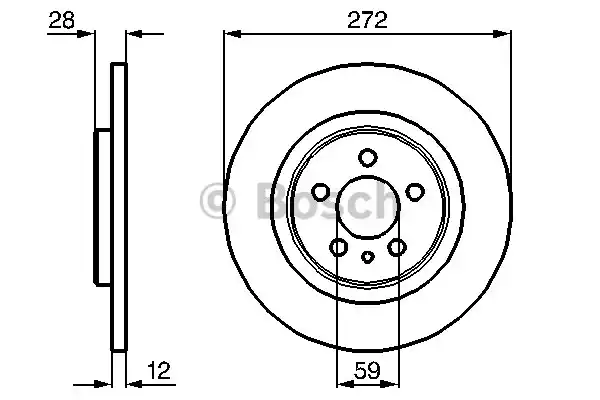 Тормозной диск BOSCH 0986479064