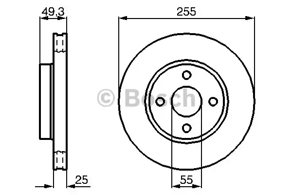 Тормозной диск BOSCH 0986479084