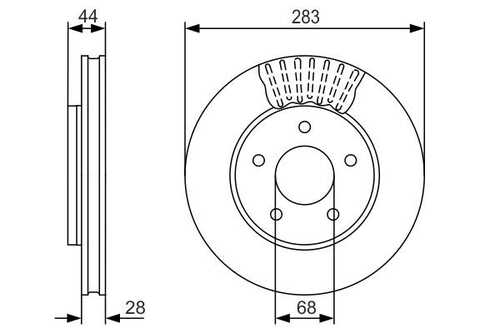 Диск тормозной BOSCH 0986479091
