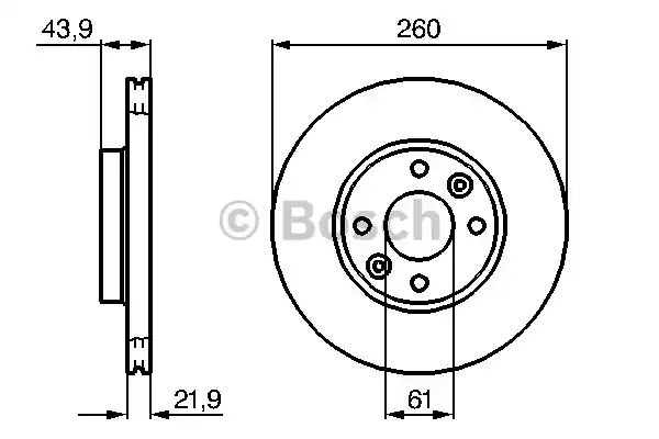 Тормозной диск BOSCH 0986479103