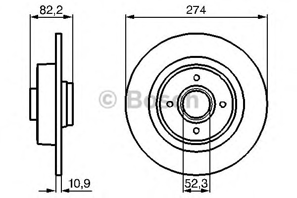 Тормозной диск BOSCH 0986479108