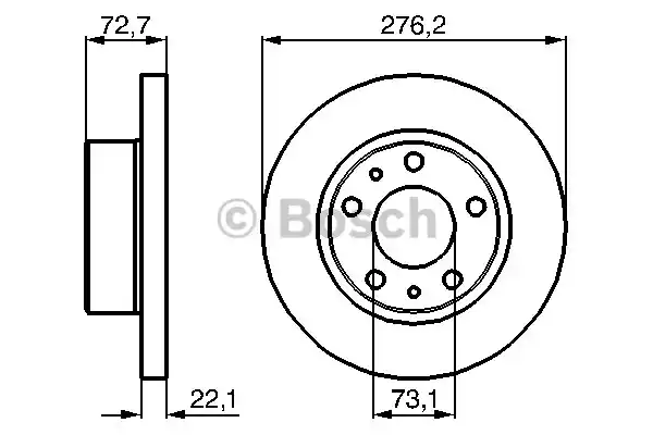 Тормозной диск BOSCH 0986479162