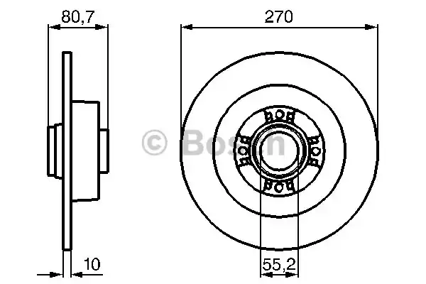 Тормозной диск BOSCH 0986479196
