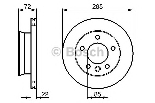 Тормозной диск BOSCH 0986479212