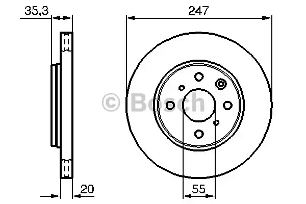 Тормозной диск BOSCH 0986479239