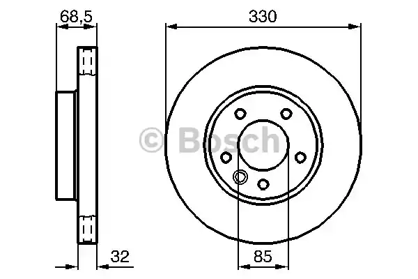 Тормозной диск BOSCH 0986479250