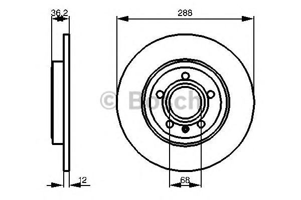 Диск тормозной BOSCH 0986479252
