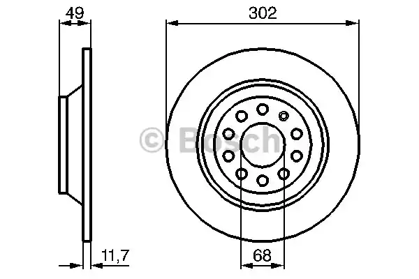 Тормозной диск BOSCH 0986479257