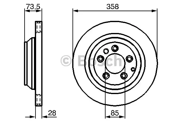 Тормозной диск BOSCH 0986479259