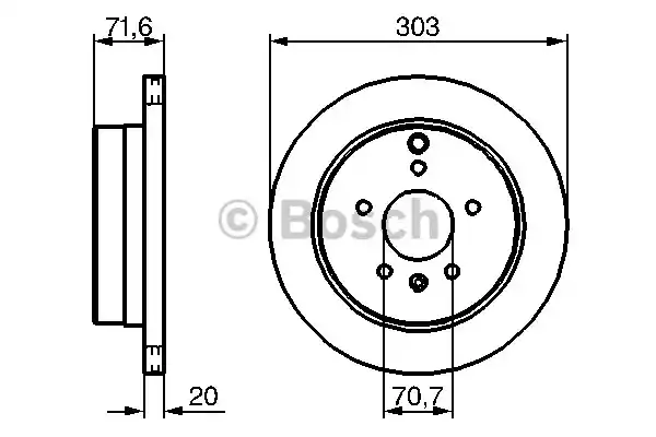 Тормозной диск BOSCH 0986479268