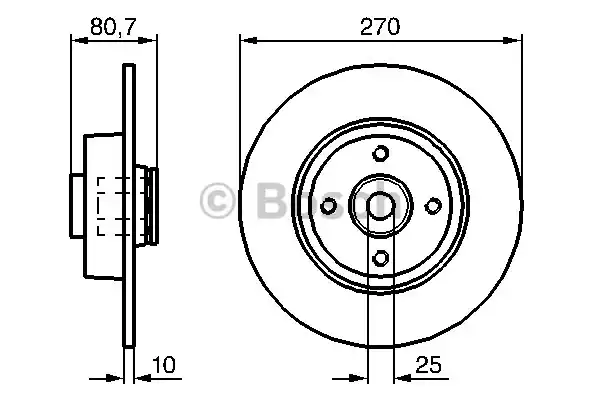 Тормозной диск BOSCH 0986479274