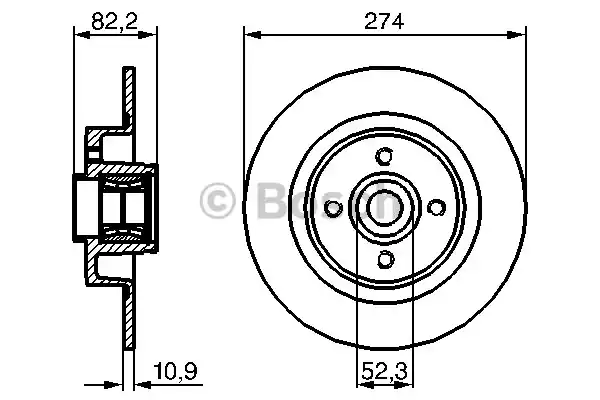 Тормозной диск BOSCH 0986479277