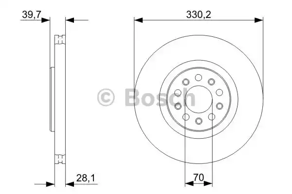 Тормозной диск BOSCH 0986479290
