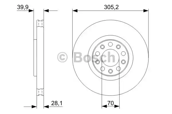 Тормозной диск BOSCH 0986479291