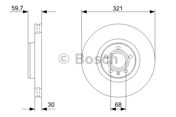 Тормозной диск BOSCH 0986479300