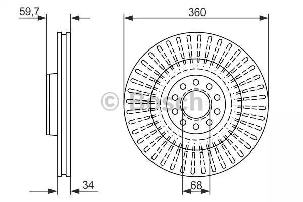 Тормозной диск BOSCH 0986479302