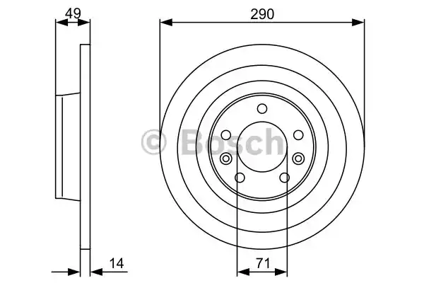 Тормозной диск BOSCH 0986479379