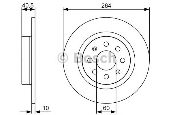 Диск тормозной BOSCH 0986479517