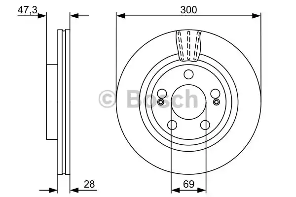 Тормозной диск BOSCH 0986479537
