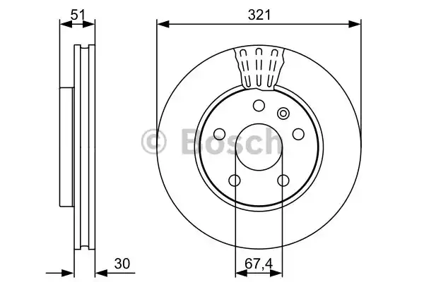 Тормозной диск BOSCH 0986479544