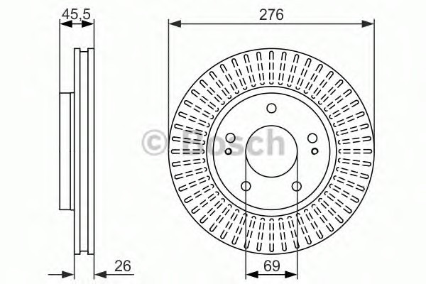 Тормозной диск BOSCH 0986479604