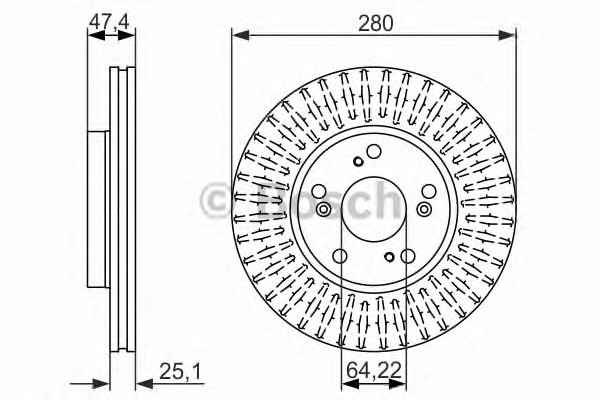 Диск тормозной BOSCH 0986479625