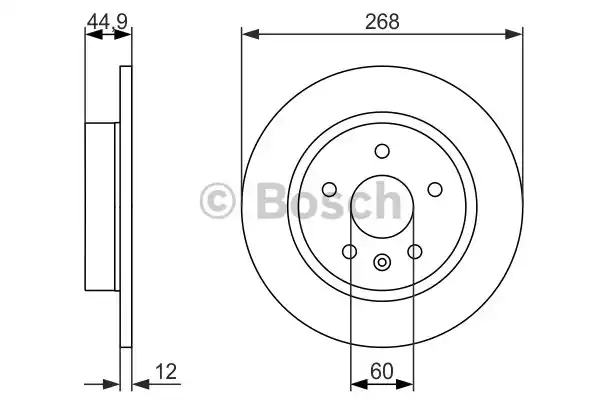 Тормозной диск BOSCH 0986479645