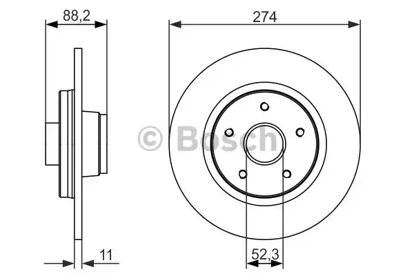 Тормозной диск BOSCH 0986479695