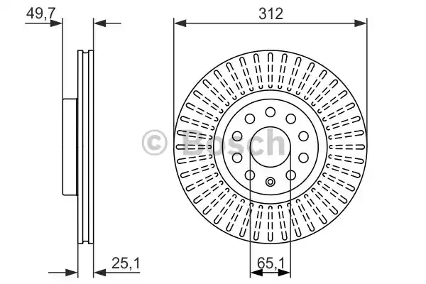 Тормозной диск BOSCH 0986479932