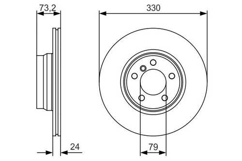 Тормозной диск BOSCH 0986479A06