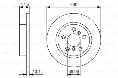 Тормозной диск BOSCH 0986479D17