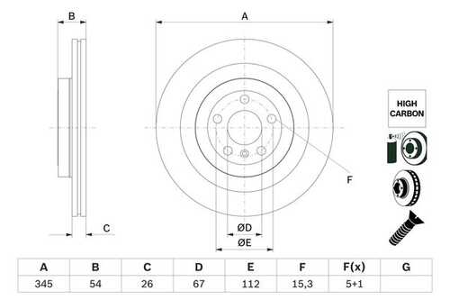 Диск тормозной BOSCH 0986479F69