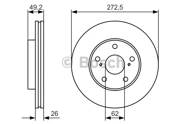 Тормозной диск BOSCH 0986479R45