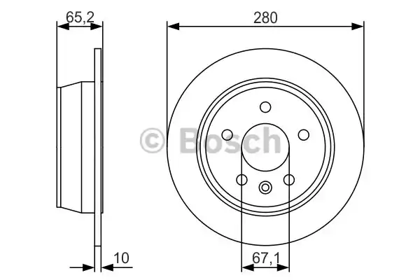 Тормозной диск BOSCH 0986479S02