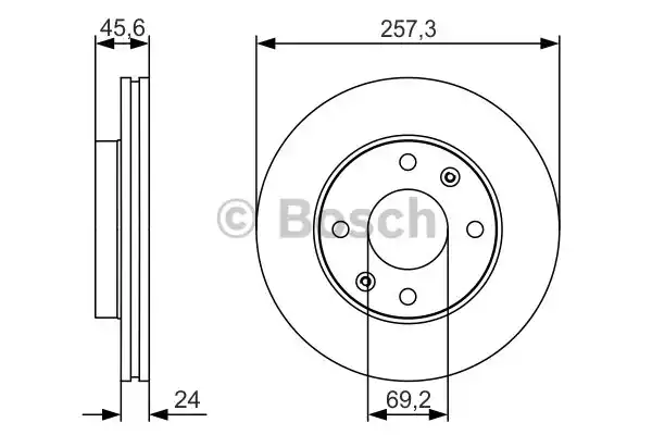 Тормозной диск BOSCH 0986479S03