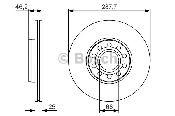 Тормозной диск BOSCH 0986479S19