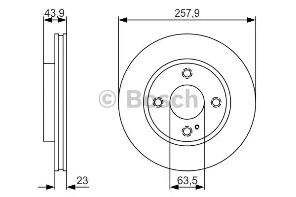 Тормозной диск BOSCH 0986479S38
