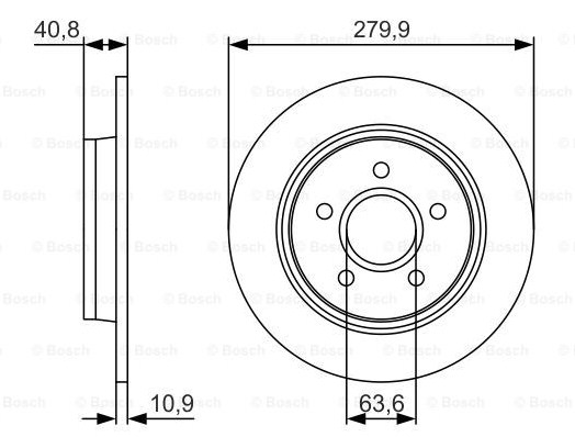 Тормозной диск BOSCH 0986479S49