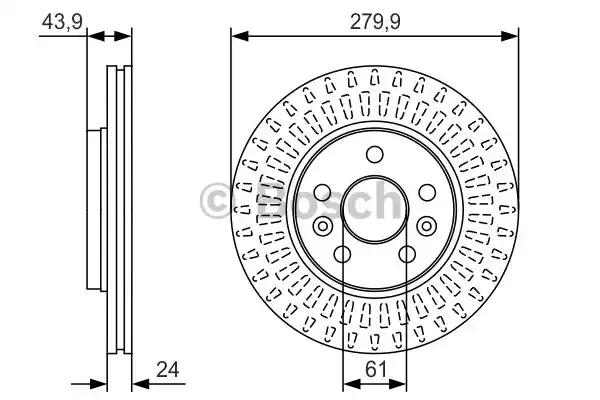 Диск тормозной BOSCH 0986479S66