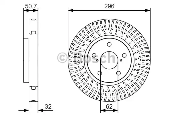Тормозной диск BOSCH 0986479T37
