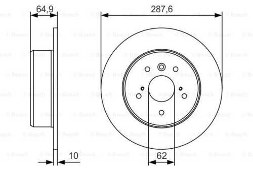 Тормозной диск BOSCH 0986479T69
